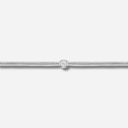 Bracelet Cuty 0.05CT Silver LoveLab Antwerp en argent 925 ou or 18K avec diamant de laboratoire sur fil argenté