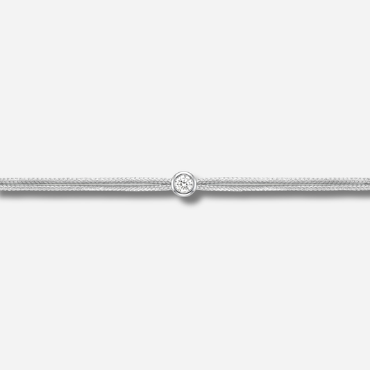 Bracelet Cuty 0.05CT Silver LoveLab Antwerp en argent 925 ou or 18K avec diamant de laboratoire sur fil argenté