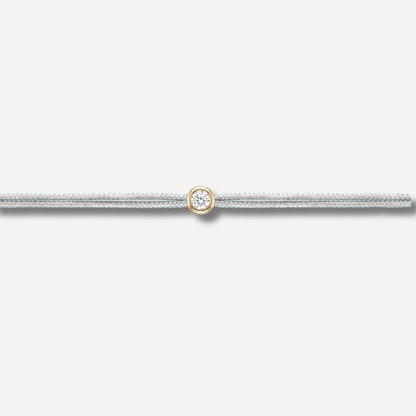 Bracelet Cuty 0.05CT Silver LoveLab Antwerp en argent 925 ou or 18K avec diamant de laboratoire sur fil argenté