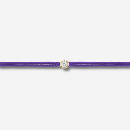 Bracelet Cuty 0.05CT Violet LoveLab Antwerp en argent 925 ou or 18K avec diamant de laboratoire sur fil violet