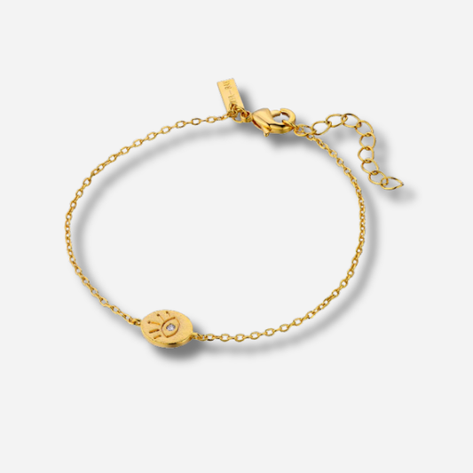 Bracelet Eye Lover Mya Bay avec chaîne dorée et motif œil protecteur