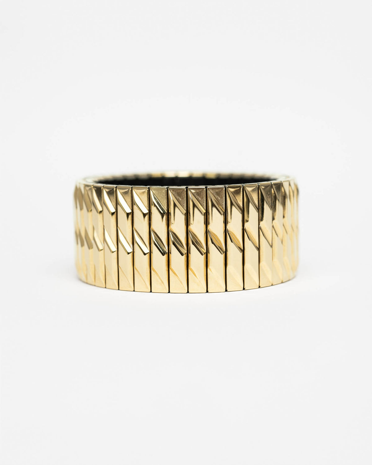 Bracelet femme large SIG 22 Gold Sigal doré à motifs graphiques – Divinity Sète