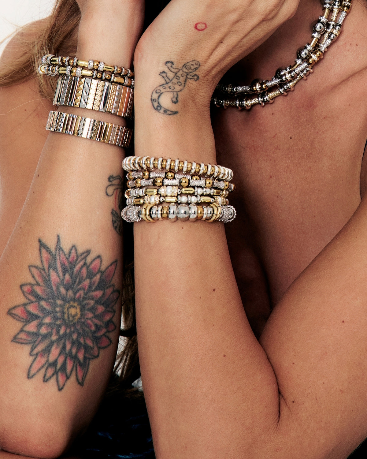 Bracelet femme SIG 12 Mix Gold and Silver Sigal doré et argenté – Divinity Sète