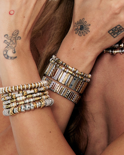 Bracelet femme SIG 12 Mix Gold and Silver Sigal doré et argenté – Divinity Sète