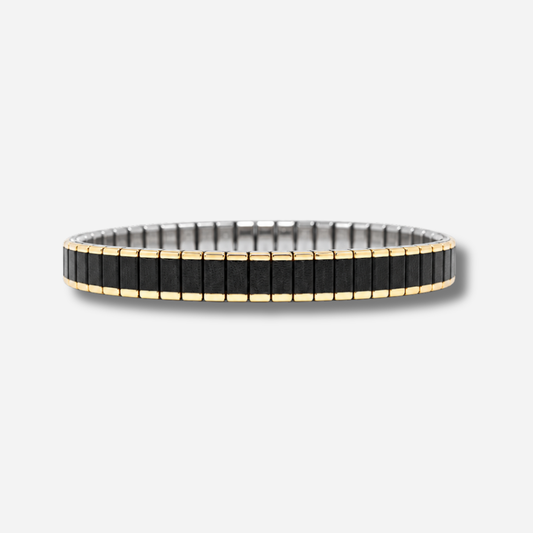 Bracelet femme SIG 6 A4 Sigal fin doré et noir – Divinity Sète