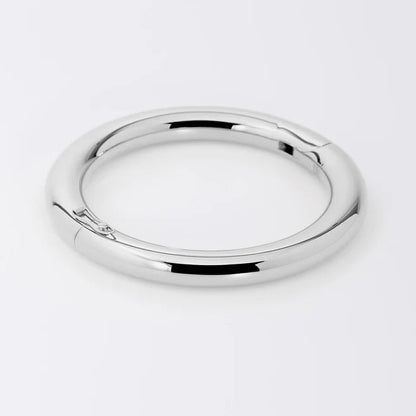 Bracelet jonc Carline ZAG acier inoxydable argenté ou doré bracelet rigide lisse élégant femme Divinity Sète