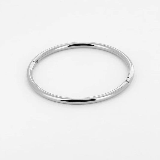 Bracelet jonc Chenille ZAG acier inoxydable doré argent fin minimaliste femme Divinity Sète
