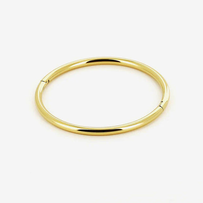 Bracelet jonc Chenille ZAG acier inoxydable doré argent fin minimaliste femme Divinity Sète