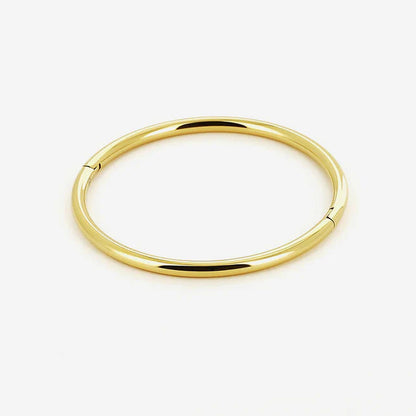 Bracelet jonc Chenille ZAG acier inoxydable doré argent fin minimaliste femme Divinity Sète