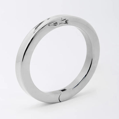 Bracelet jonc Darwin ZAG acier inoxydable argenté ou doré bracelet rigide lisse élégant femme Divinity Sète