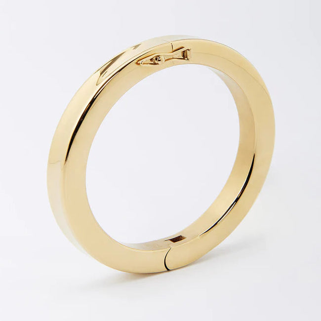 Bracelet jonc Darwin ZAG acier inoxydable argenté ou doré bracelet rigide lisse élégant femme Divinity Sète