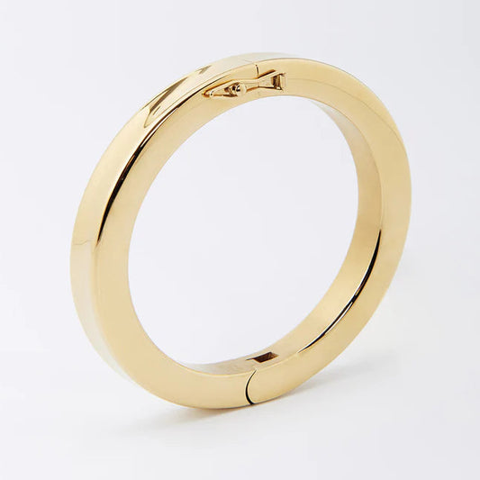 Bracelet jonc Darwin ZAG acier inoxydable argenté ou doré bracelet rigide lisse élégant femme Divinity Sète