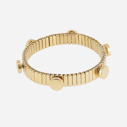 Bracelet jonc Ifana acier extensible doré ou argent femme tendance Divinity Sète