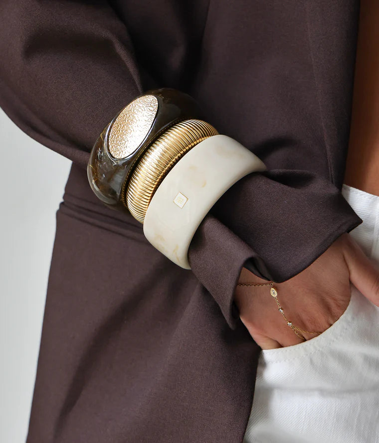 Bracelet jonc Lisbonne résine épaisse colorée femme tendance Divinity Sète