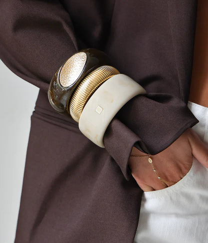 Bracelet jonc Lisbonne résine épaisse colorée femme tendance Divinity Sète