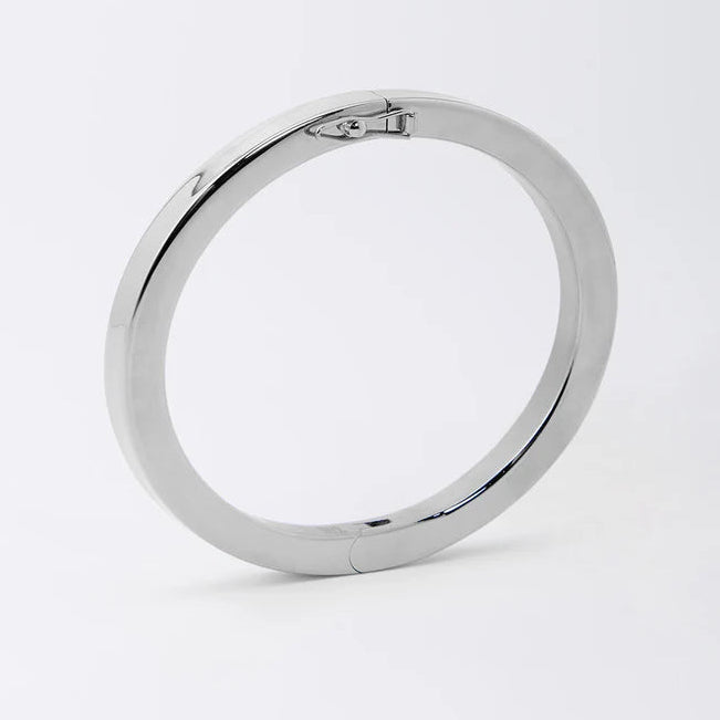 Bracelet jonc Lise ZAG acier inoxydable doré et argent jonc lisse élégant femme Divinity Sète