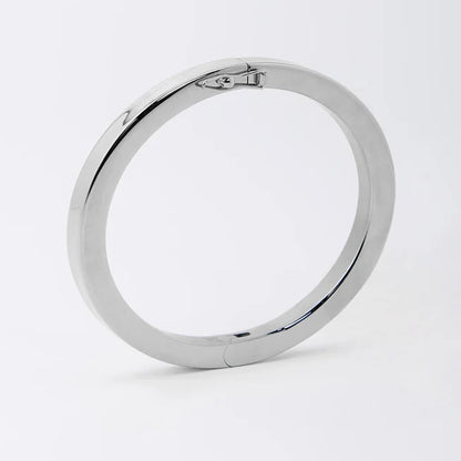 Bracelet jonc Lise ZAG acier inoxydable doré et argent jonc lisse élégant femme Divinity Sète