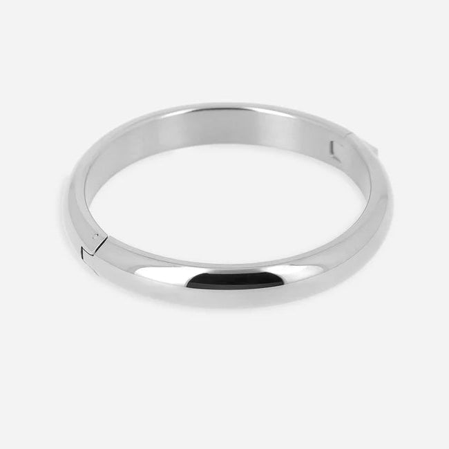 Bracelet jonc Tessa ZAG acier inoxydable argenté ou doré bracelet rigide lisse tendance femme Divinity Sète