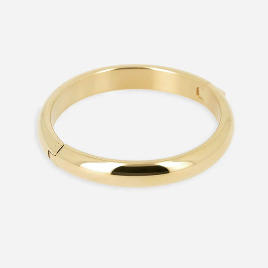 Bracelet jonc Tessa ZAG acier inoxydable argenté ou doré bracelet rigide lisse tendance femme Divinity Sète