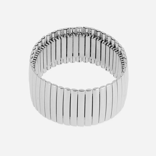Bracelet jonc Wilona large doré extensible femme effet manchette Divinity Sète