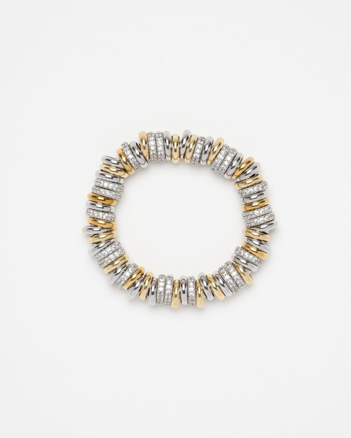Bracelet Mirage Sigal gold silver avec cristaux blancs – Divinity Sète