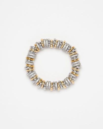 Bracelet Mirage Sigal gold silver avec cristaux blancs – Divinity Sète