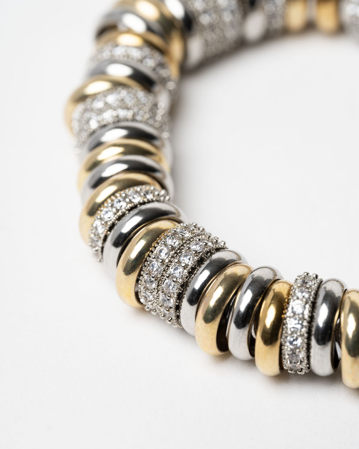 Bracelet Mirage Sigal gold silver avec cristaux blancs – Divinity Sète