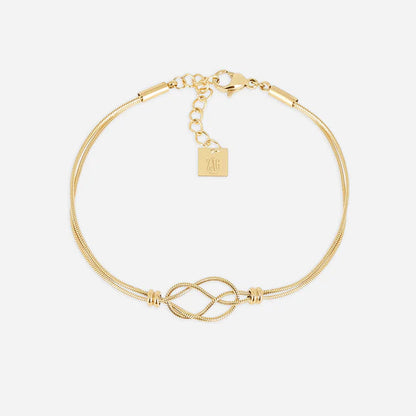 Bracelet Niamh ZAG acier inoxydable doré symbole infini femme Divinity Sète
