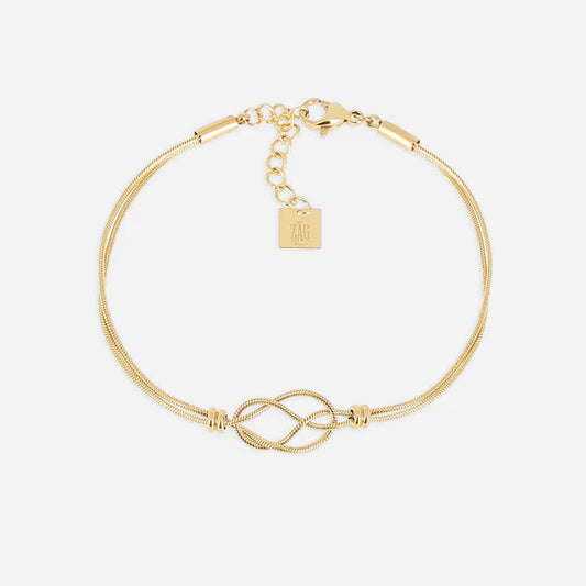 Bracelet Niamh ZAG acier inoxydable doré symbole infini femme Divinity Sète