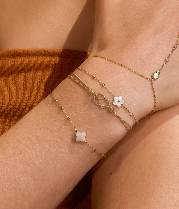 Bracelet Niamh ZAG acier inoxydable doré symbole infini femme Divinity Sète
