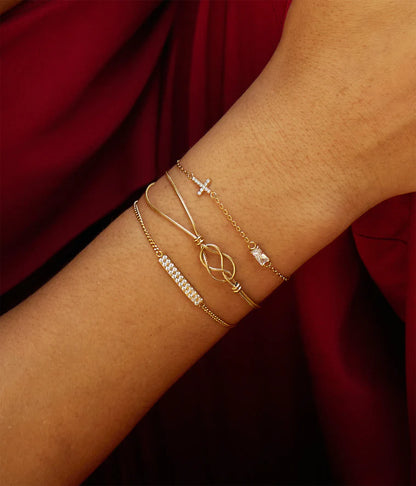 Bracelet Niamh ZAG acier inoxydable doré symbole infini femme Divinity Sète