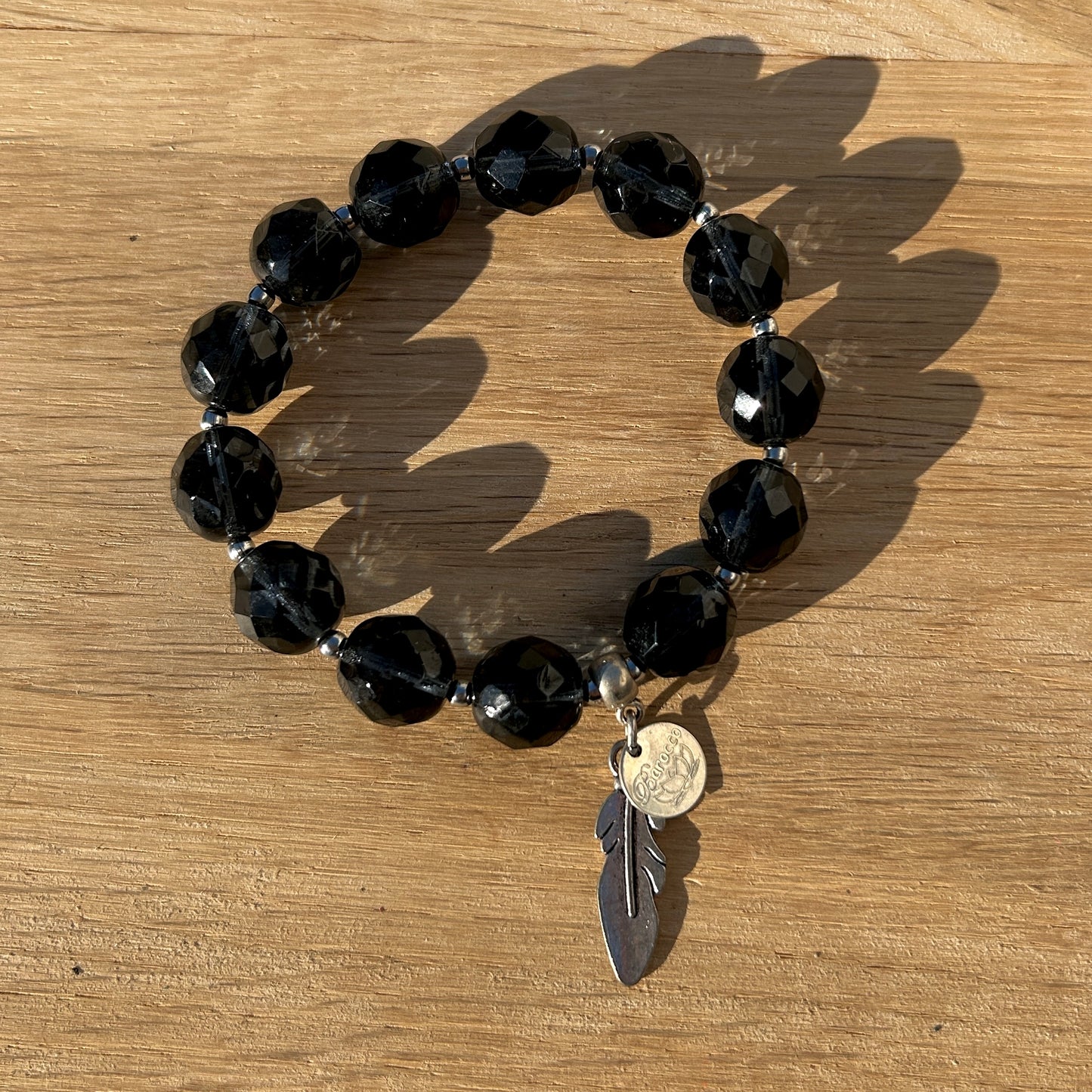 BRACELET - PLUME NOIRE