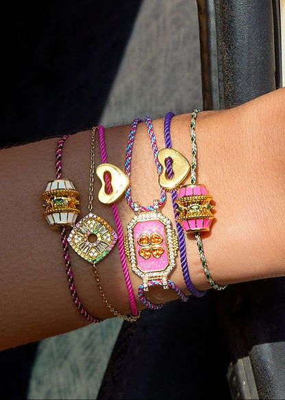 Bracelet Purple Corazon Mya Bay porté au poignet