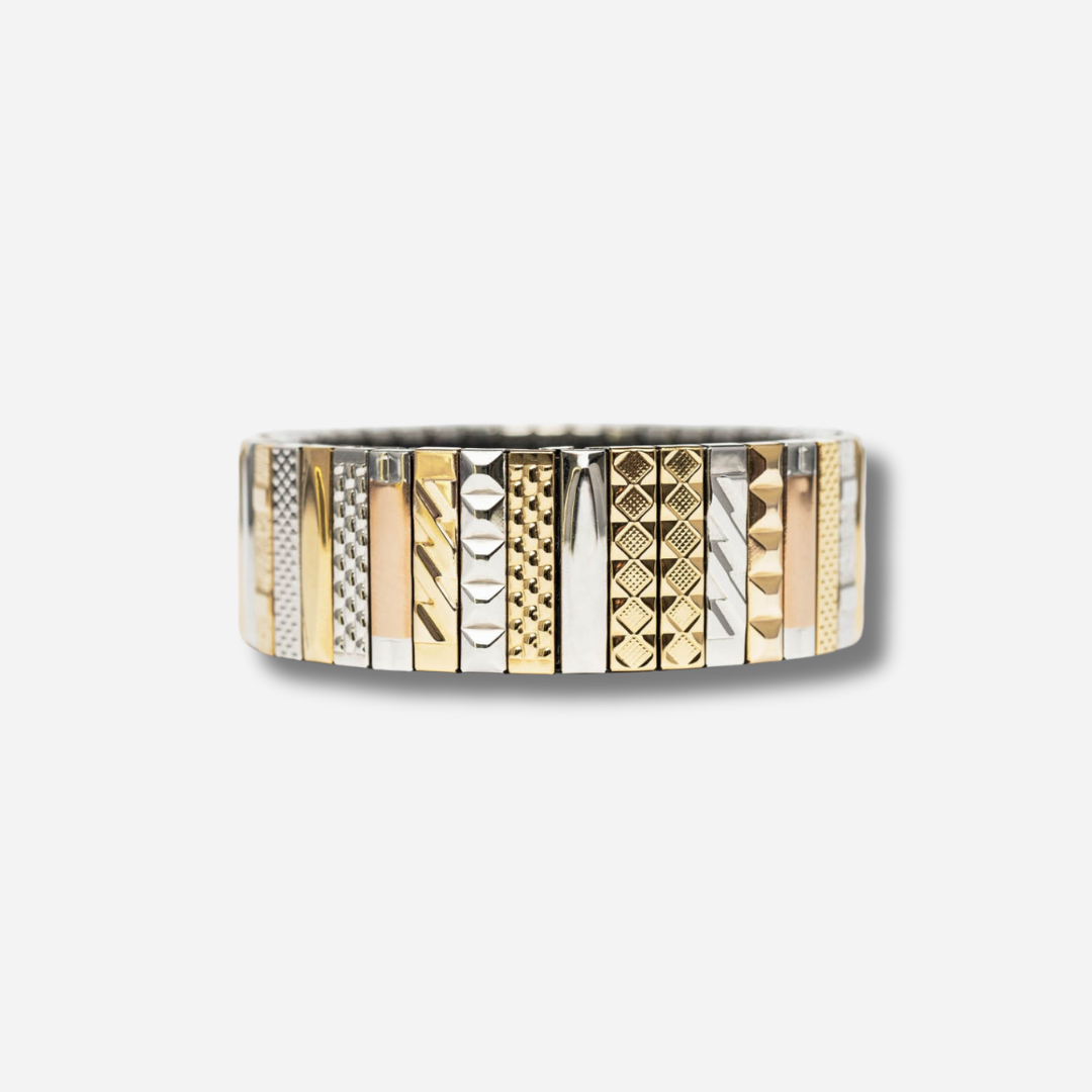 Bracelet Sig18 Mix Gold and Silver Sigal bicolore extensible