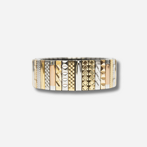 Bracelet Sig18 Mix Gold and Silver Sigal bicolore extensible