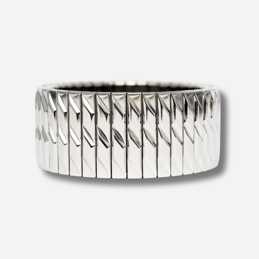 Bracelet Sig22 Silver Sigal argent large motifs géométriques extensible