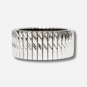 Bracelet Sig22 Silver Sigal argent large motifs géométriques extensible