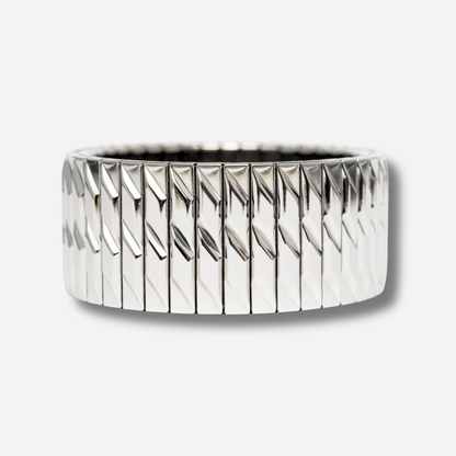 Bracelet Sig22 Silver Sigal argent large motifs géométriques extensible