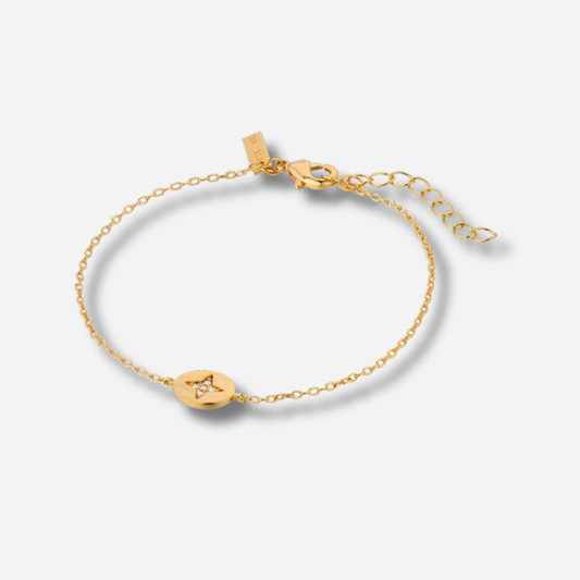 Bracelet Star Lover Mya Bay doré avec médaille étoile sertie de cristaux
