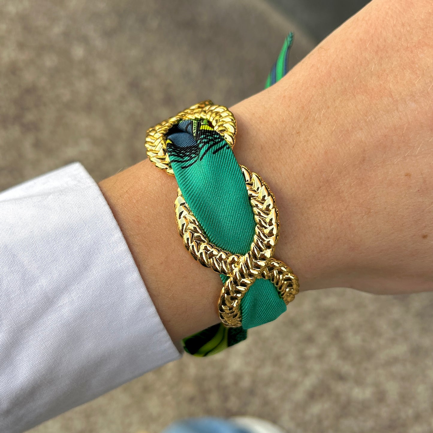 bracelet-tresse-vert-dore-annee