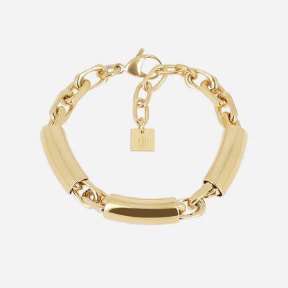 Bracelet Vignale ZAG acier inoxydable doré maillons larges femme Divinity Sète
