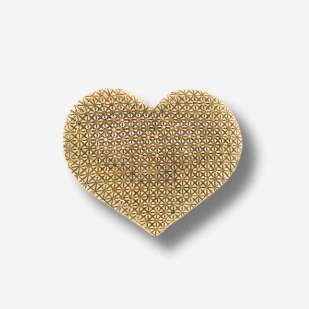 Broche aimantée cœur doré bijou femme