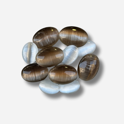 Broche bijou femme galets nacrés et bruns