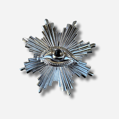 Broche bijou femme œil argent aimantée