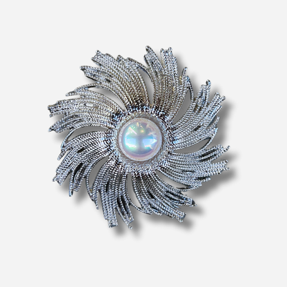 Broche tourbillon argent bijou femme