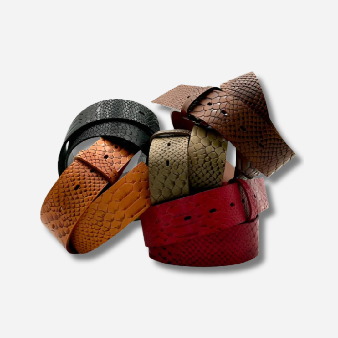 Ceinture interchangeable Yolète effet python pour ceinture femme