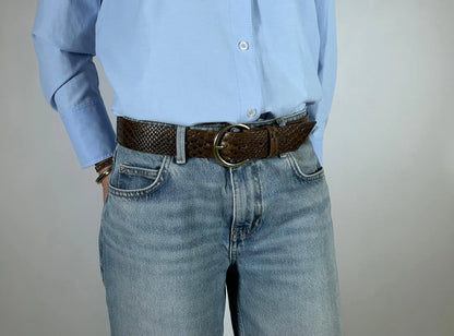 Ceinture Yolète effet python compatible boucles interchangeables