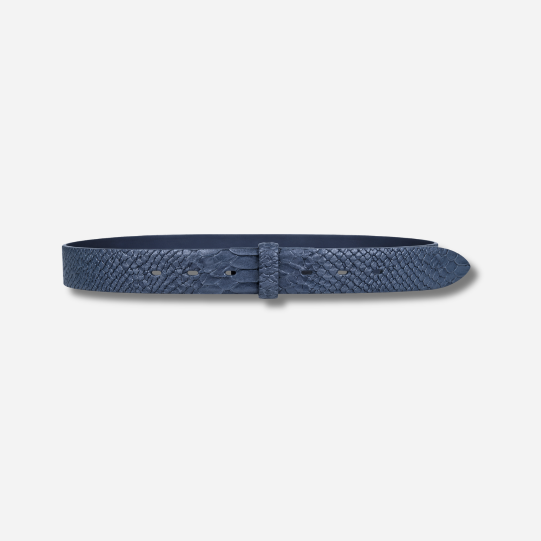 CEINTURE - TIGE PYTHON NAVY