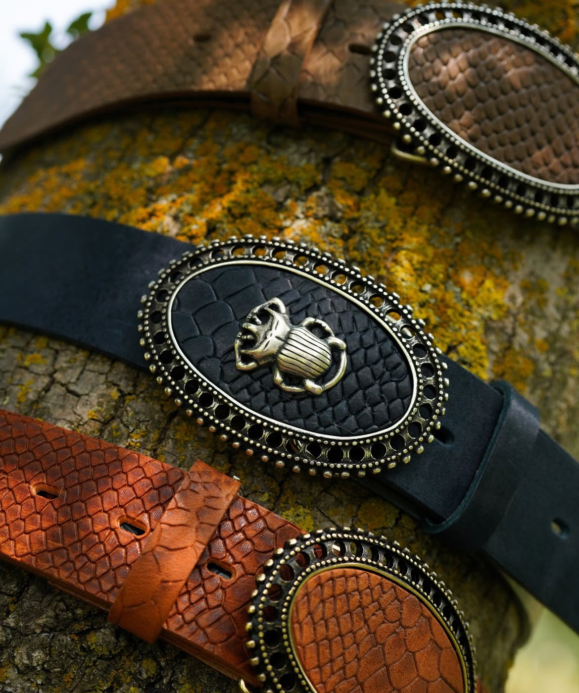 Ceinture Yolète effet python compatible boucles interchangeables