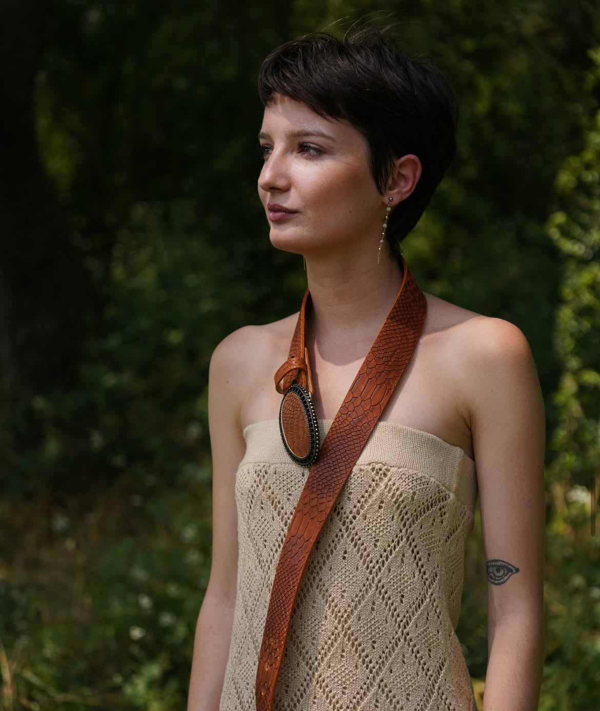 Ceinture Yolète effet python compatible boucles interchangeables